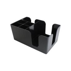 TG - 6 Compartment Black ABS Bar Caddy - PLBC006