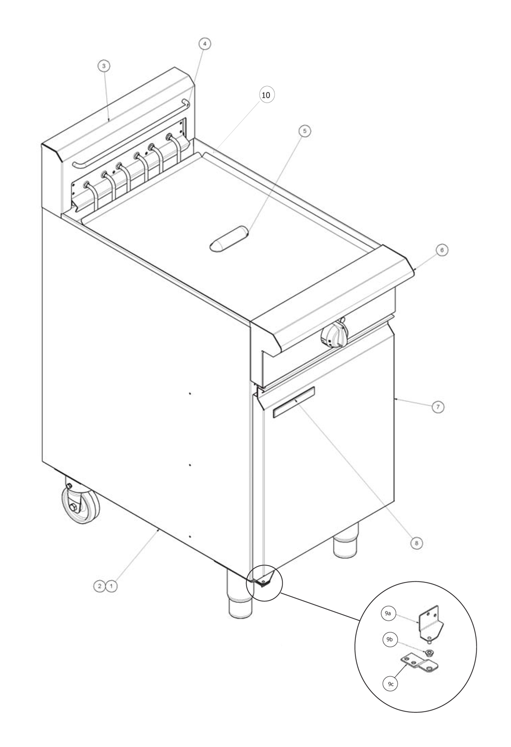 Blue Seal Fryer Lid - Suitable for E43 & E44 - 228761