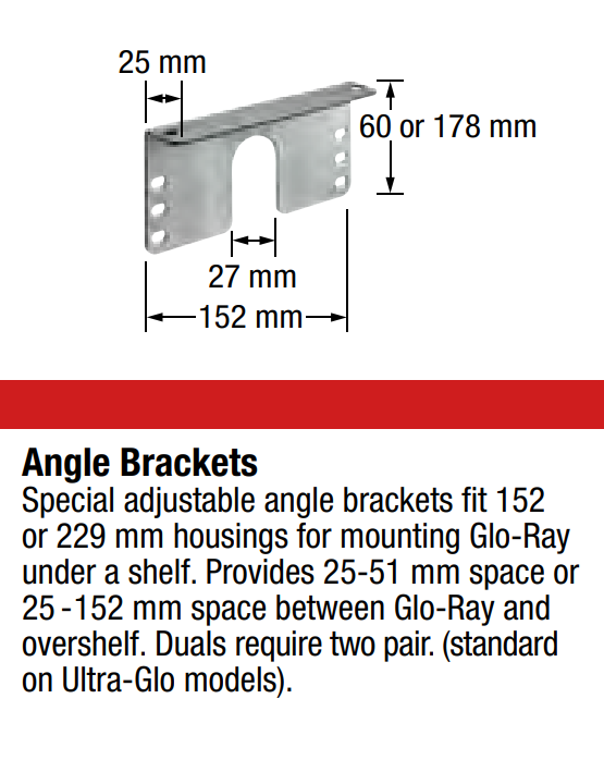 Hatco -  ADJANGLE Adjustable Angle Brackets for GRAH GRAHL Glo-Ray Infrared Heaters