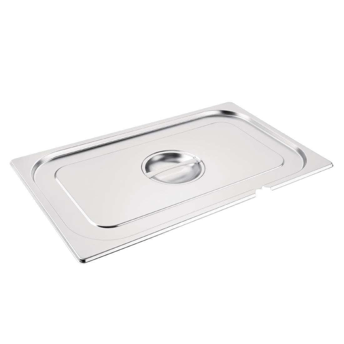 Vogue CB170 Stainless Steel 1/1 Gastronorm Notched Lid-