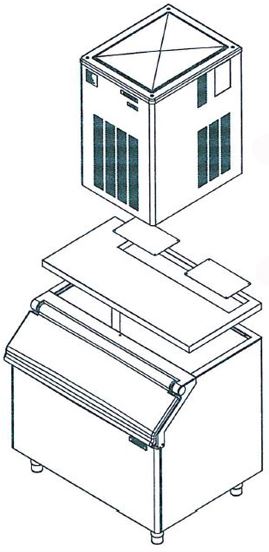 Simag CBT42EFSD Bin Adaptor For Modular Ice Flakers