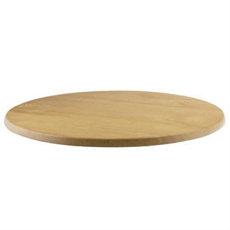 CC516 Werzalit Round Table Top Oak Effect 800mm