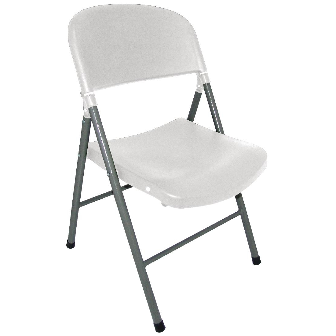 CE692 Bolero Foldaway utility chairs White/Black (Pack of 2)