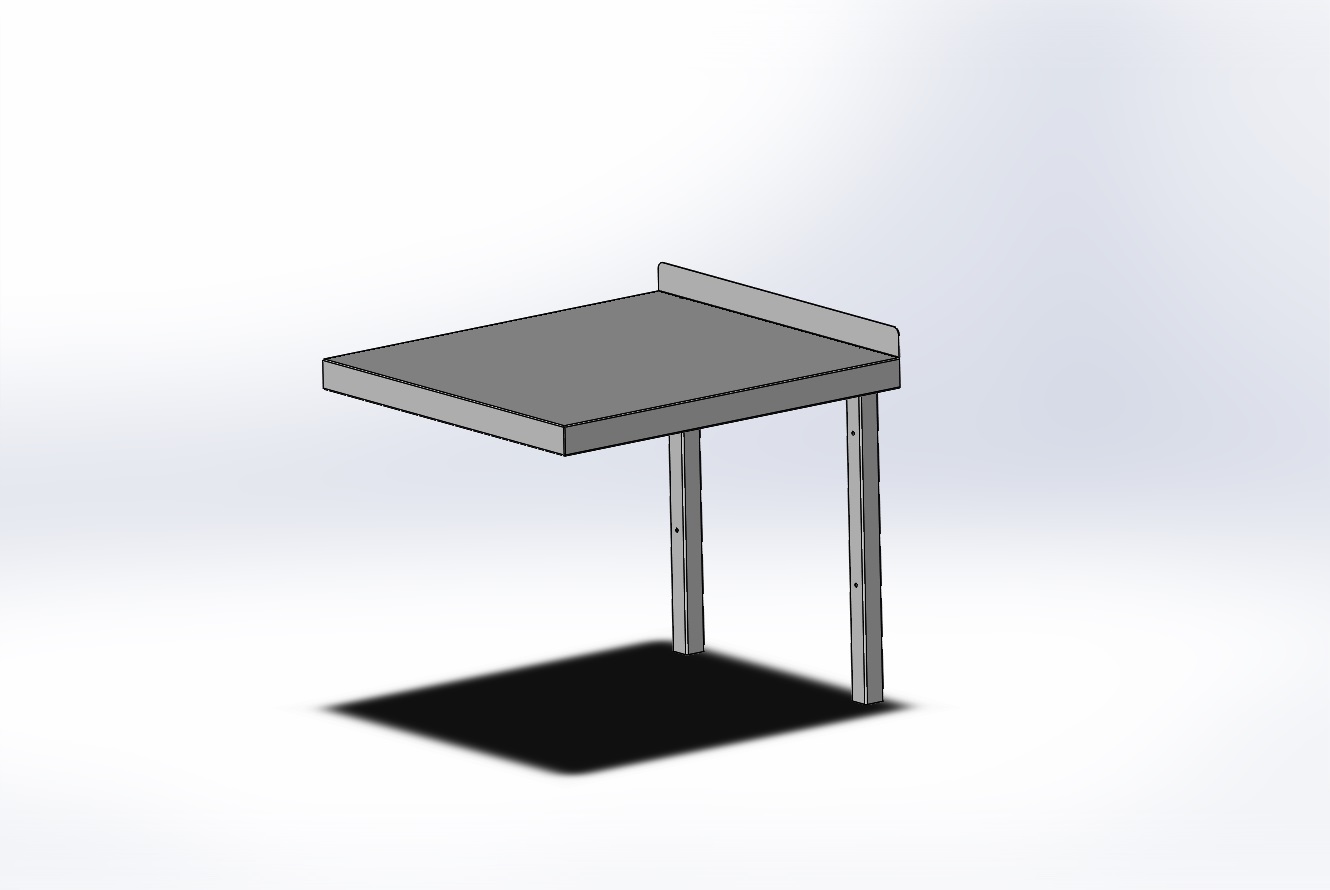 Cater-Fabs Stainless Steel 600mm Wide 450mm Deep Microwave Shelf