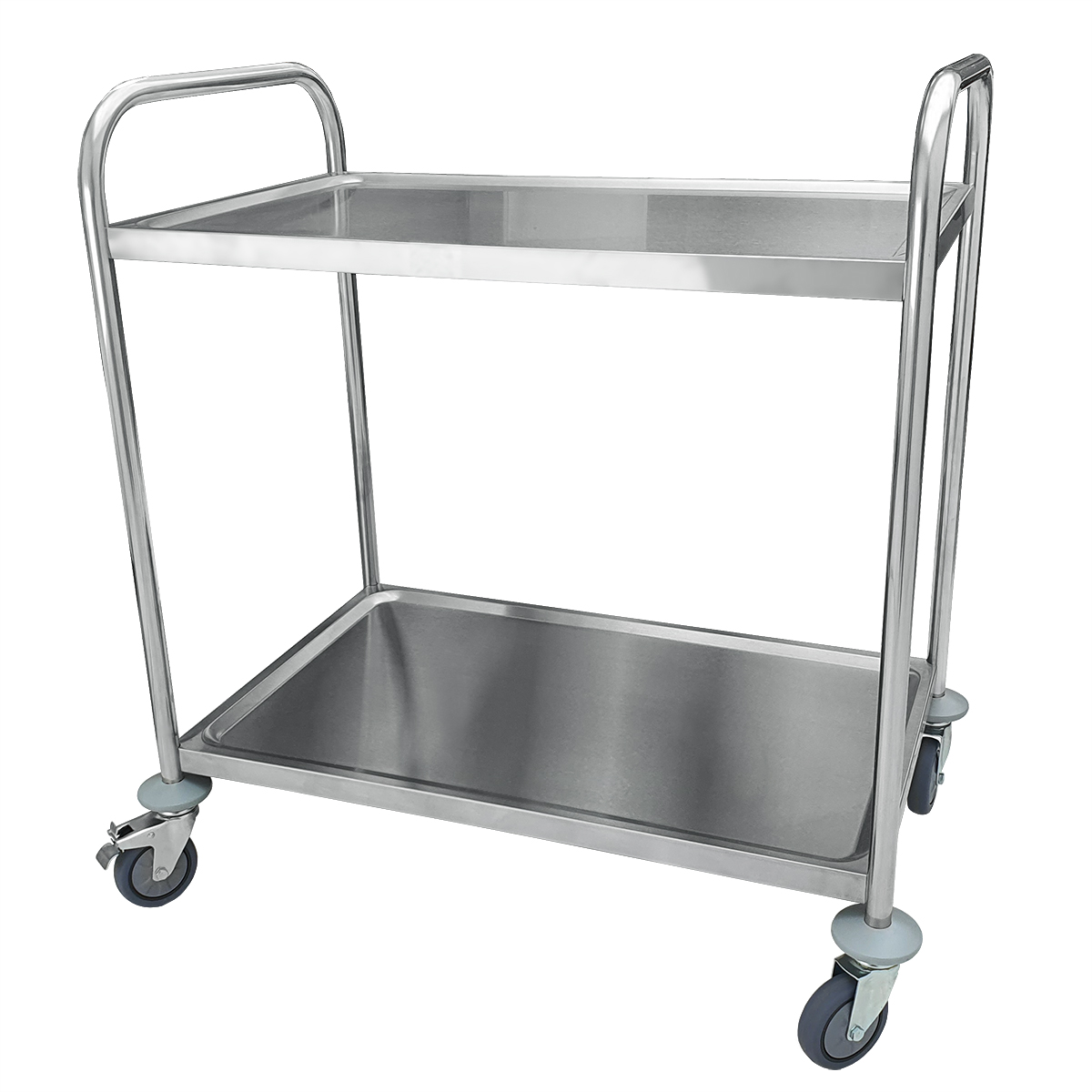 Cater-Cook CK8861 2 Tier Stainless Steel Service Trolley