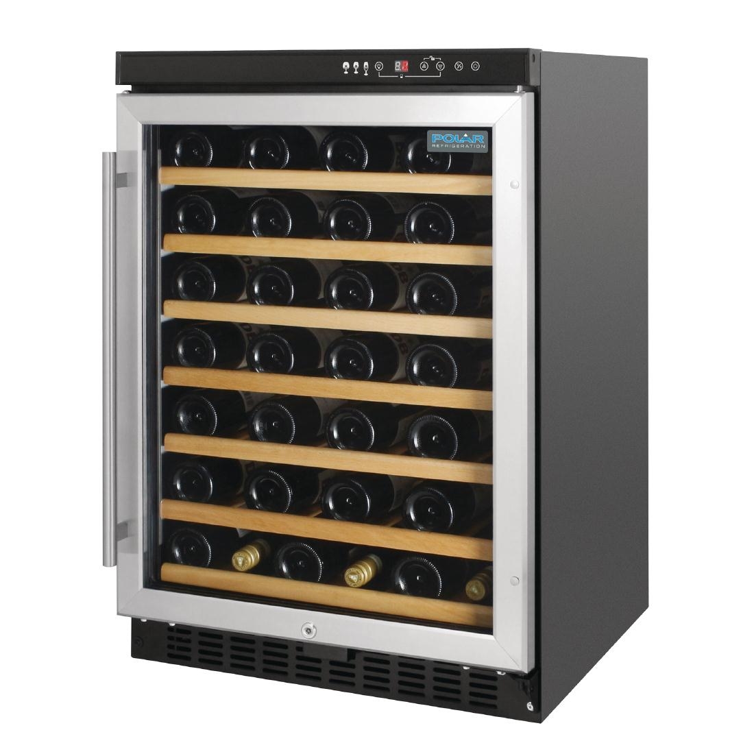 Polar CM359 Undercounter Wine Cooler with Stainless Steel Door 54 bottles (G-Series)