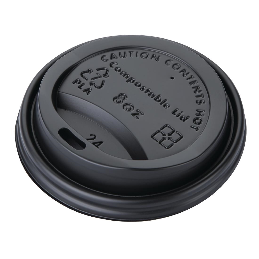 Fiesta Green DS054 Compostable Hot Cup Lids 225ml / 8oz (Pack of 50)