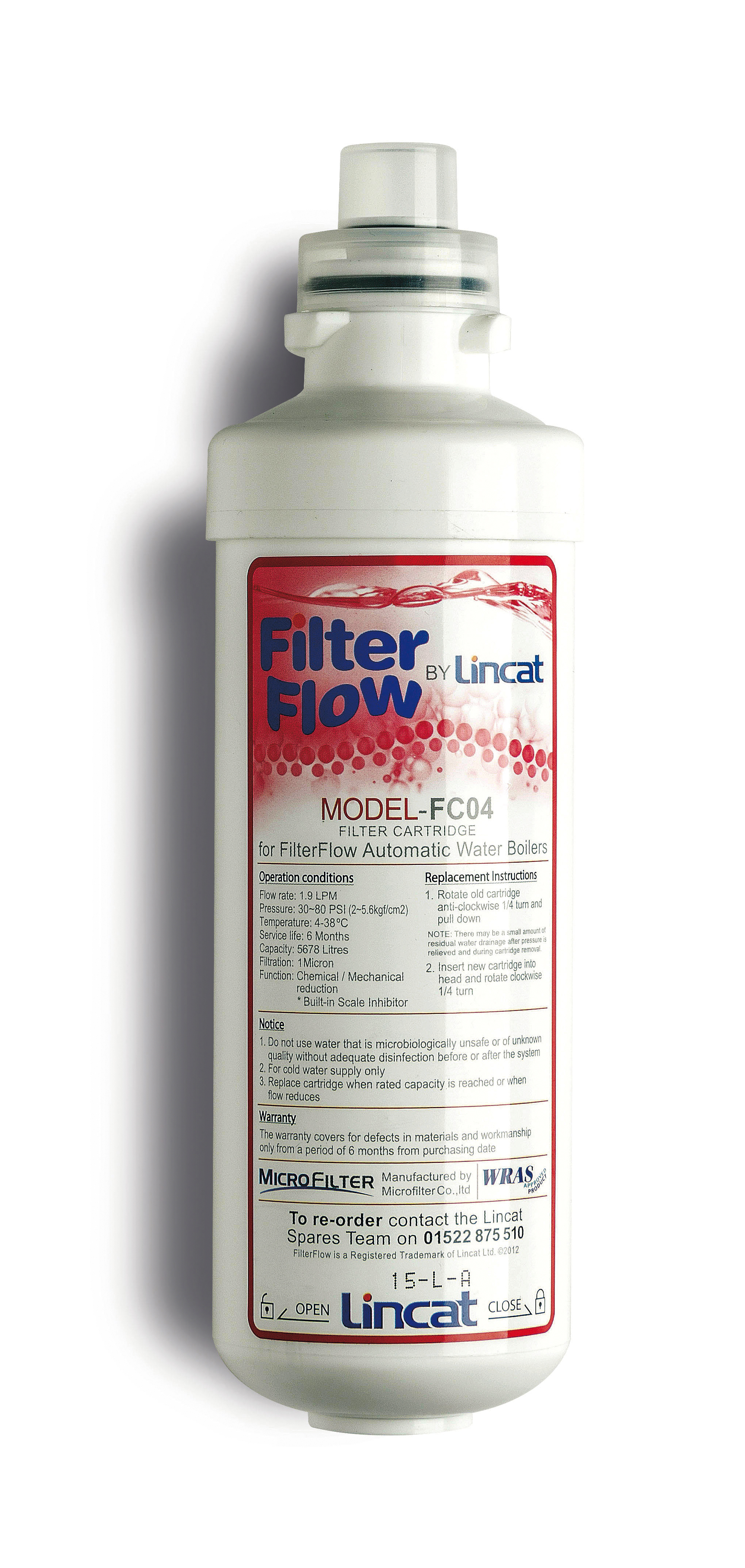 Lincat Filterflow FC04 Filter Cartridge For Lincat FX Series Water Boilers