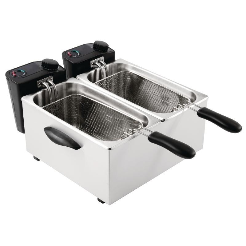 Caterlite GG199 Light Duty Twin Tank Countertop Fryer