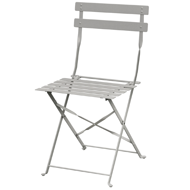 Bolero GH551 Pavement Style Steel Chairs Grey (Pack of 2)