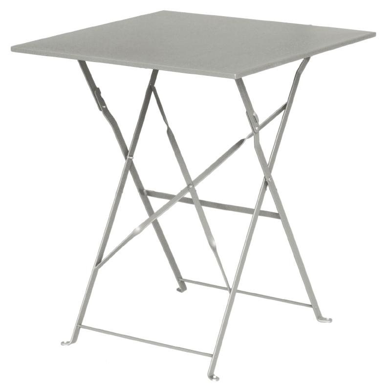 Bolero GK988 Grey Pavement Style Steel Table Square 600mm