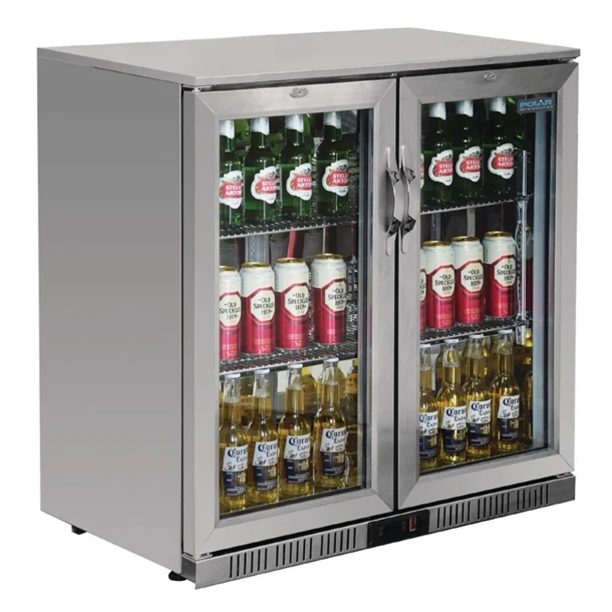 Polar G-Series Back Bar Cooler with Hinged Doors Stainless Steel 208Ltr - GL008