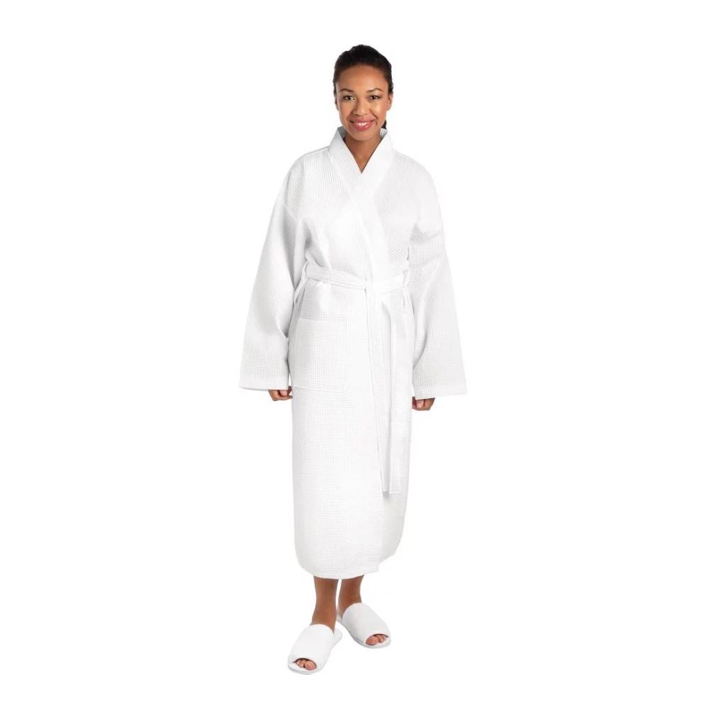Mitre GT737L Essentials Honeycomb Bathrobe Large White