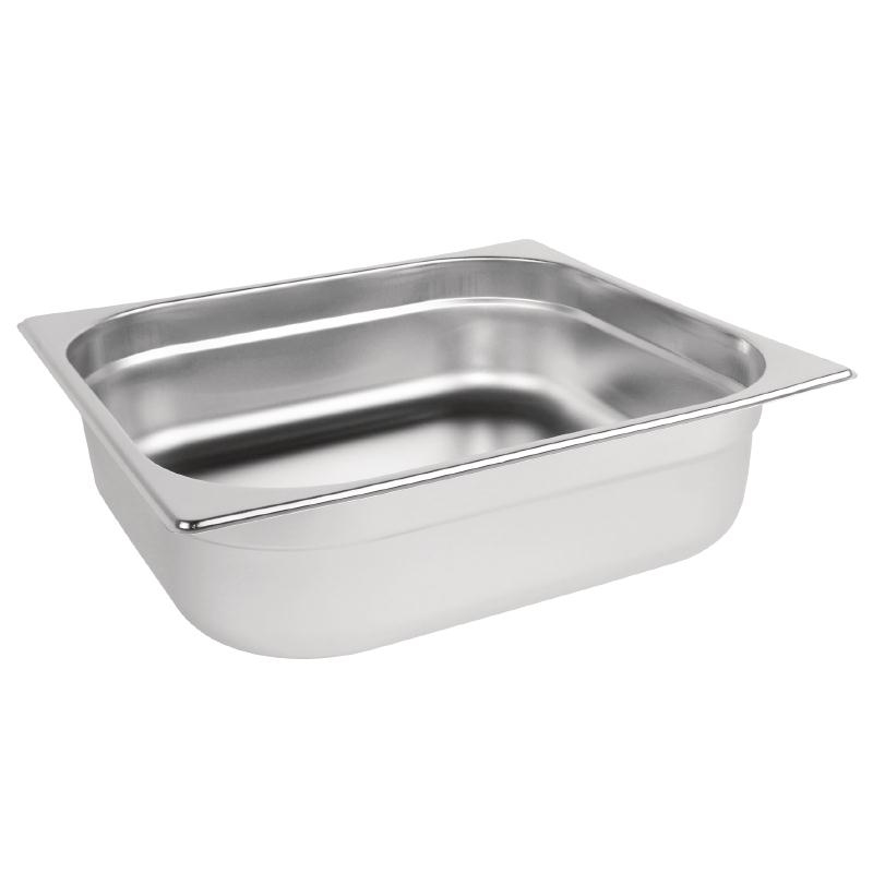 Vogue K812 Stainless Steel 2/3 Gastronorm Pan 100mm - K812