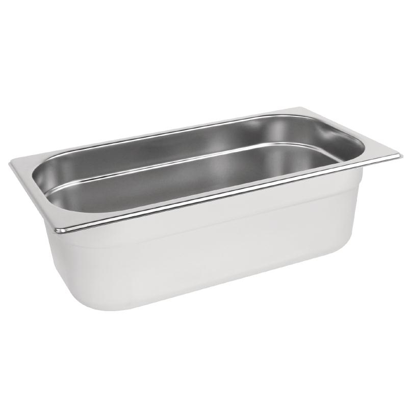 Vogue Stainless Steel 1/3 Gastronorm Pan 100mm - K933 