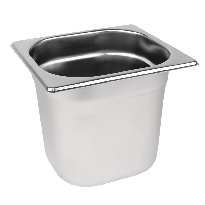 Vogue Stainless Steel 1/6 Gastronorm Pan 150mm - K992