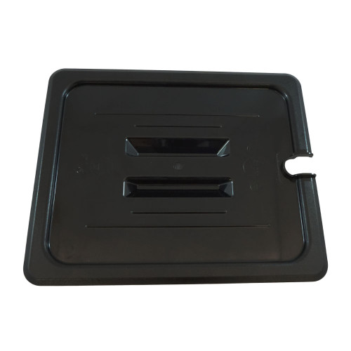 TG - Notched Black Polycarbonate GN 1/2 Gastronorm Container Cover  PLPA7120CSBK