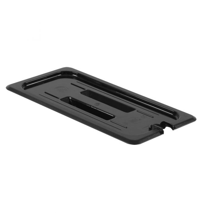 TG - Notched Black Polycarbonate GN 1/3 Gastronorm Container Cover PLPA7130CSBK