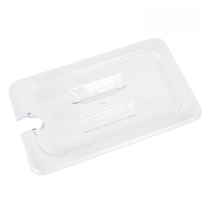TG - Notched Clear Polycarbonate GN 1/4 Gastronorm Container Cover PLPA7140CS