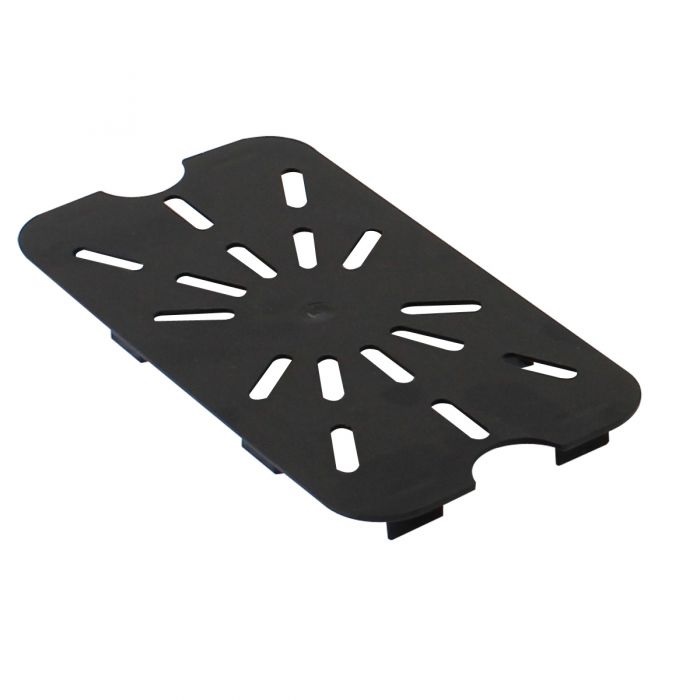 TG - Black Polycarbonate Drain Shelf GN 1/4 Gastronorm PLPA7140DSBK