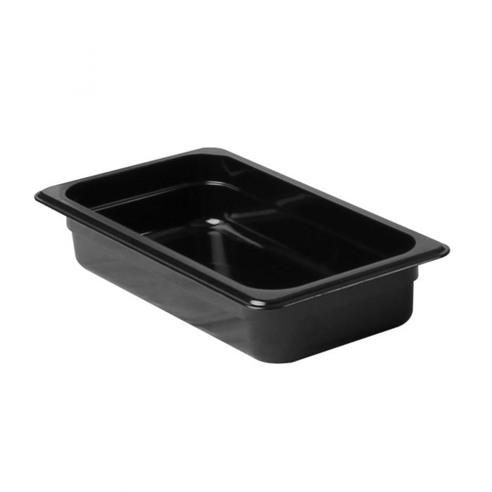 TG - GN 1/3, 65mm Deep, 2.5Ltr Gastronorm Container, Black Polycarbonate