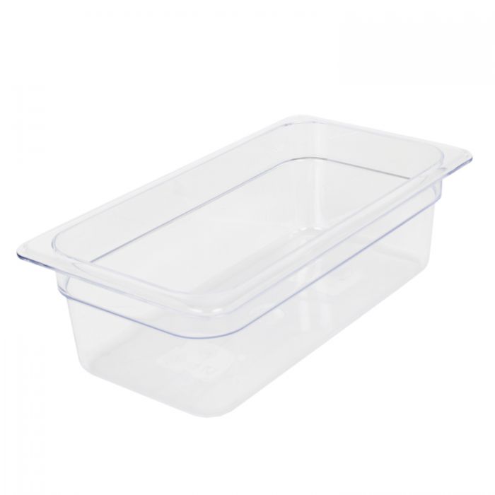TG - GN 1/3, 100mm Deep, 3.8Ltr Gastronorm Container, Clear Polycarbonate