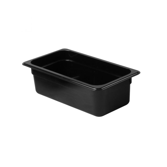 TG - GN 1/3, 100mm Deep, 3.8Ltr Gastronorm Container, Black Polycarbonate