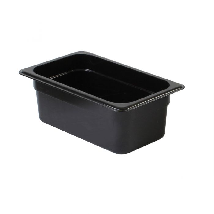 TG - GN , 100mm Deep, 2.4Ltr Gastronorm Container, Black Polycarbonate