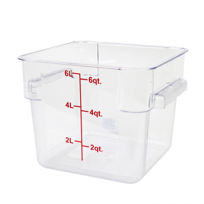 Thunder Group PLSFT006PC Polycarbonate Square Food Storage Container 5.7Ltr