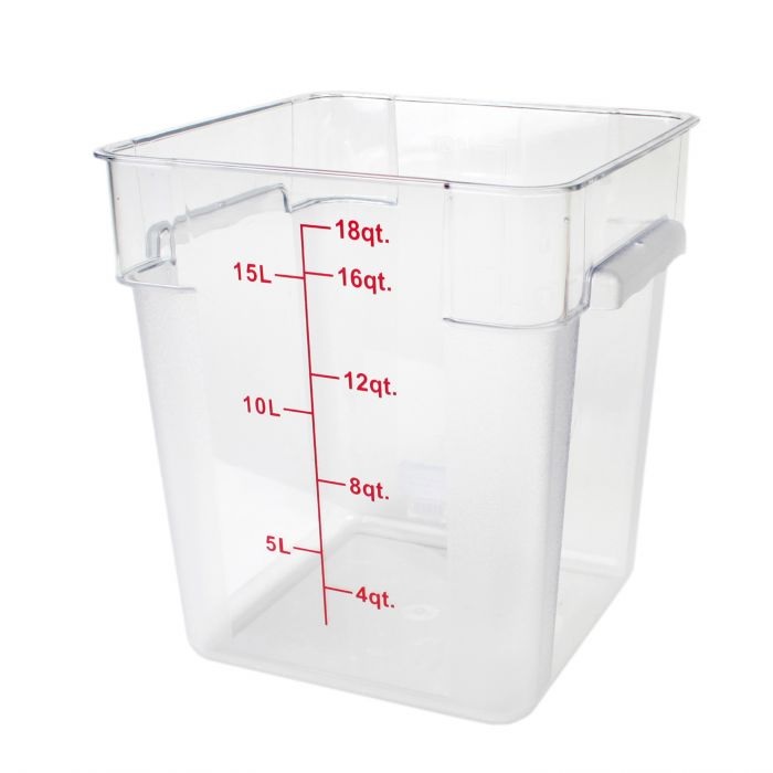 Thunder Group PLSFT018PC Polycarbonate Square Food Storage Container 17Ltr