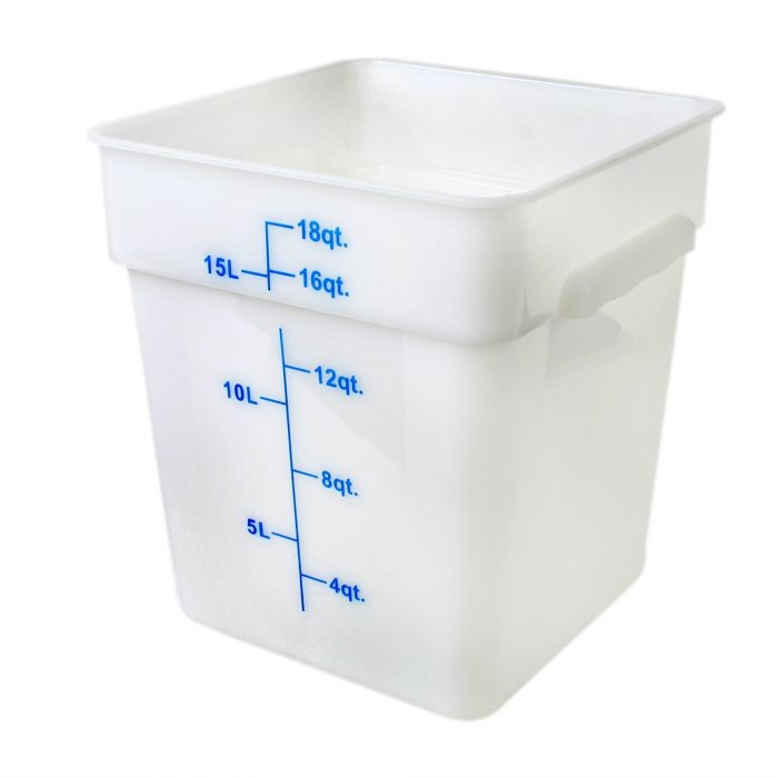 Thunder Group PLSFT018PP Polypropylene Square Food Storage Container 17Ltr