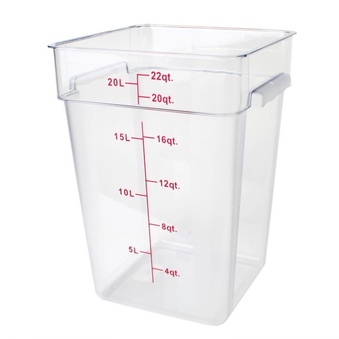 Thunder Group PLSFT022PC Polycarbonate Square Food Storage Container 20.8Ltr