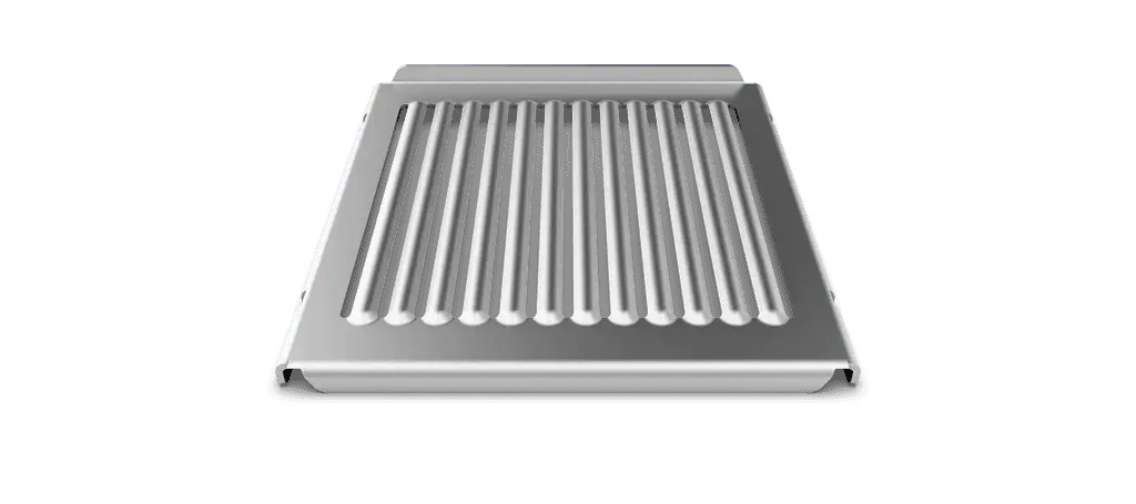 Unox Speed.Plate Ribbed for Speed.Compact, Stainless Steel - TG149