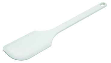 Matfer Exoglass Heat Resistant White Beveled Flat Spatula - 350mm