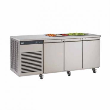 Foster EP1/3H 12-252 Eco Pro G2 Refrigerated Prep Counter With Saladette Cut Out Corner - Stainless Steel Interior & Exterior