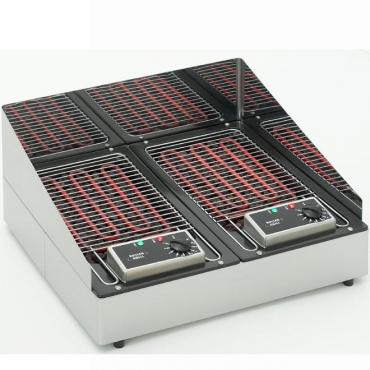Roller Grill 140D Double Electric Lava Rock Grill