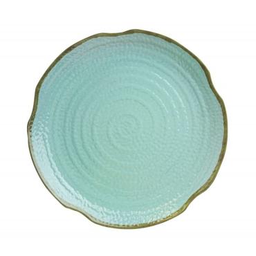 Thunder Group 1816SS Lotus Shape Seaside Melamine Plate 406mm (12 Pack)