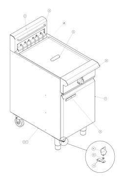 Blue Seal Fryer Lid - Suitable for E43 & E44 - 228761