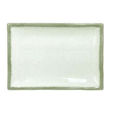 Thunder Group 2408VT Wavy Rectangular Victoria Melamine Plate 216 x 146mm (12 Pack)