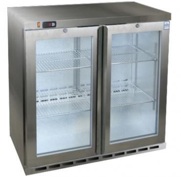 Osborne 250ES eCold Commercial Double Door Undercounter 900mm High Bottle Cooler - Stainless Steel Finish