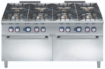 Electrolux Professional 900XP 8 burner Gas Range with 2 Ovens - 391017
