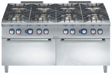 Electrolux Professional 8 burner Gas Range with 2 Ovens - 391017