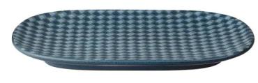 Impression Charcoal Blue Diamond Medium Oblong Platter 437012689