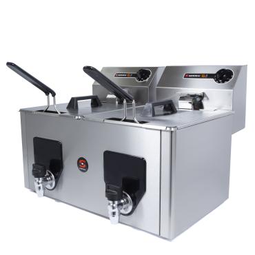 Sammic Countertop Electric 8 + 8 Litre Fryer - PF-10+10