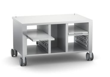 iVario 60.31.317 2-XS Stand with Castors, 2 Pull-Out Shelves and Gastronorm Tray Slides