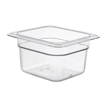 Cambro 100mm Deep 1/6 Clear Polycarbonate GN Pan - 64CW135/DM752