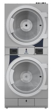 Electrolux Professional Stacked TD6-24S 2 X 24kg Gas Tumble Dryers - Moisture Balance