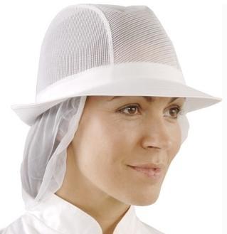 A653 Unisex White Trilby Hat With Snood
