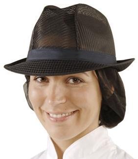 A654 Unisex Navy Blue Trilby Hat With Snood
