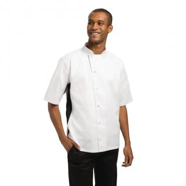 Nevada Chefs jacket with black contrast A928